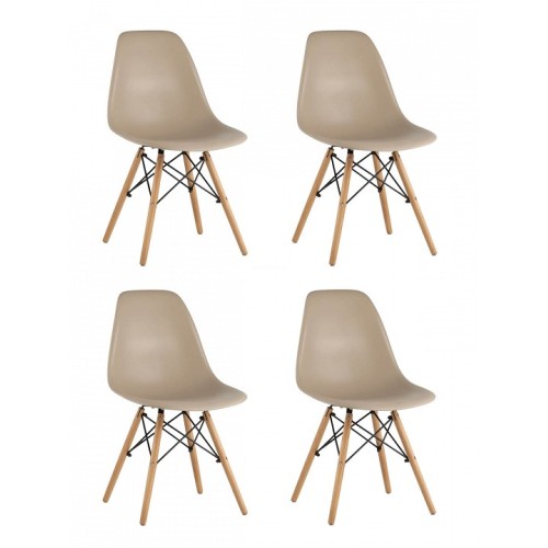 Набор из 4 стульев Eames