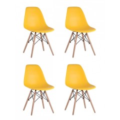 Набор из 4 стульев Eames